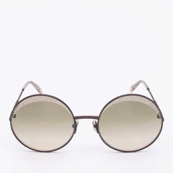 NEW Bottega Veneta Round Sunglasses Green Tinted
